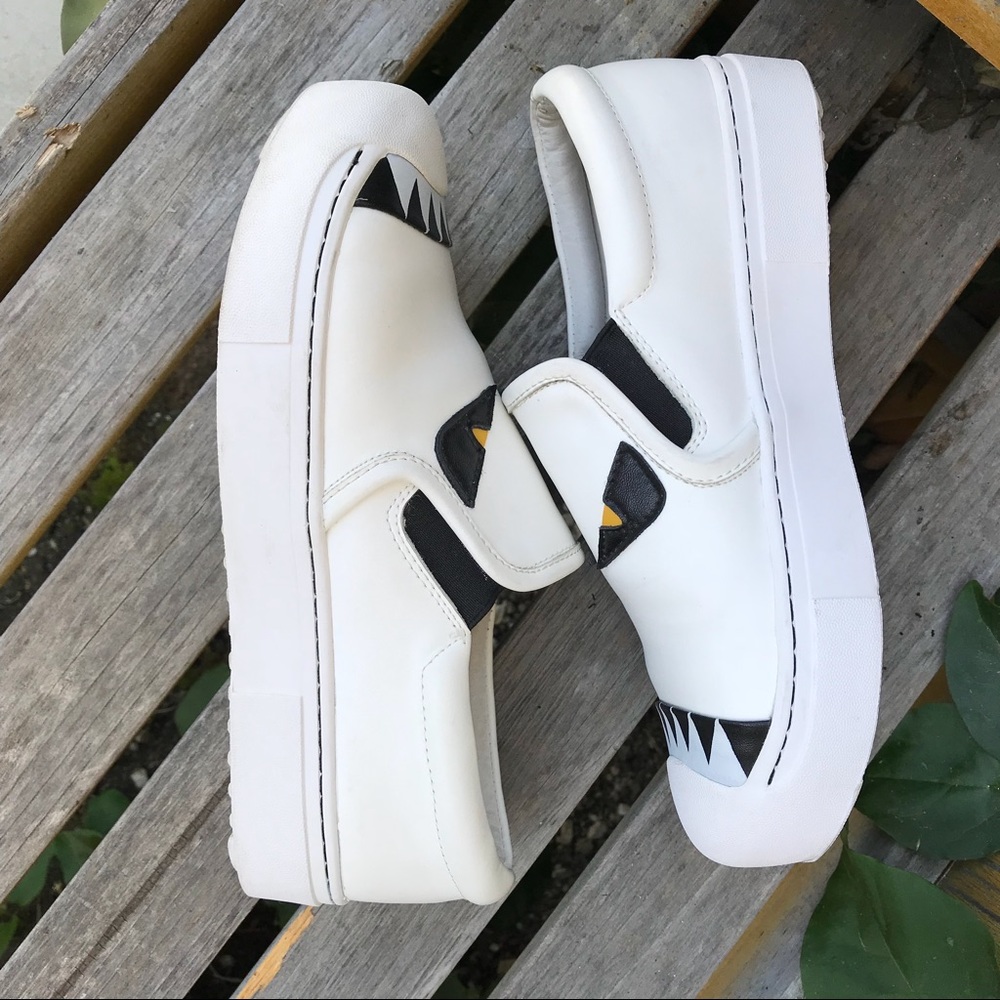 🚫SOLD FENDI White Monster Eyes Slip-On Shoes - Picture 3 of 8